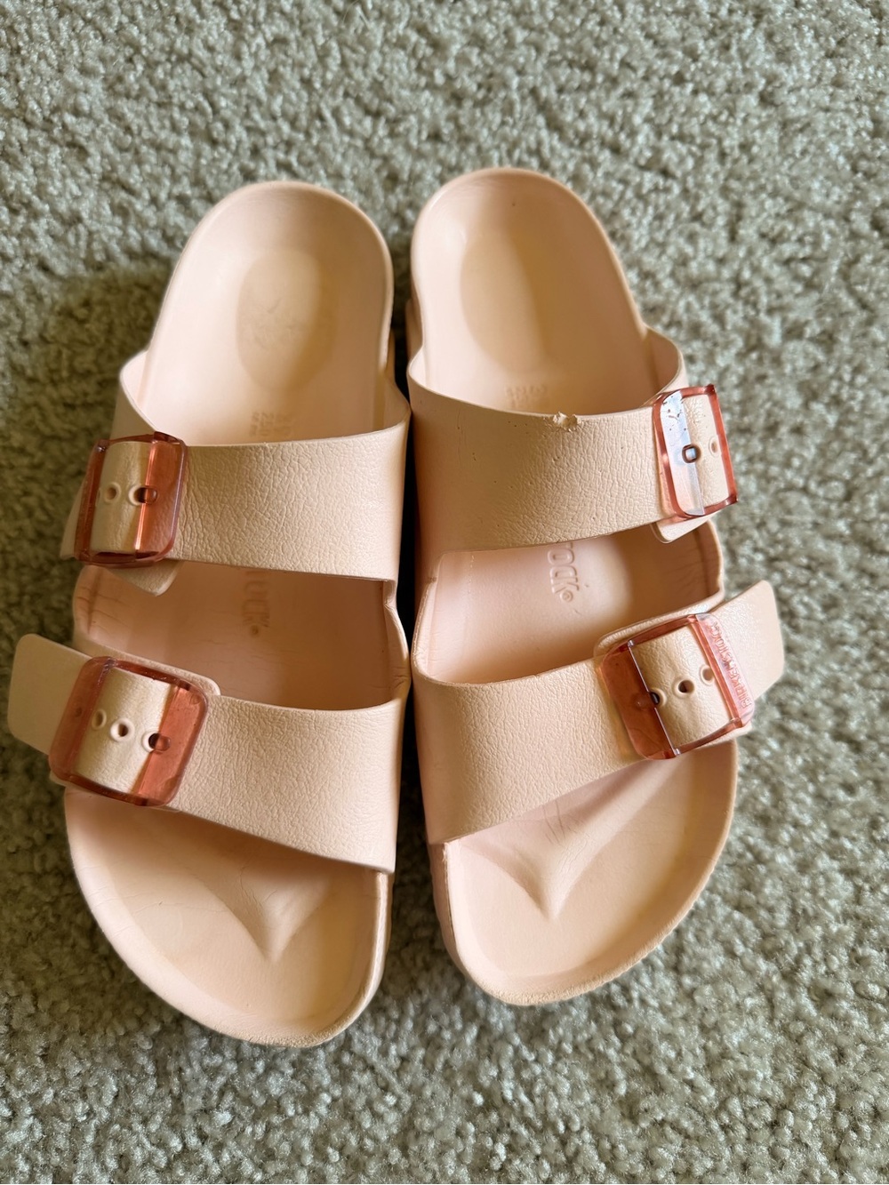 Birkenstock Two-Strap EVA Sandals in Light Pink